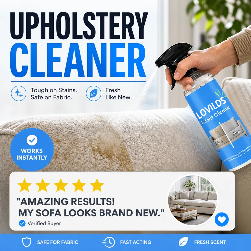 🧼Upholstery Cleaner✨Tough on Stains. Safe on Fabric. Fresh Like New