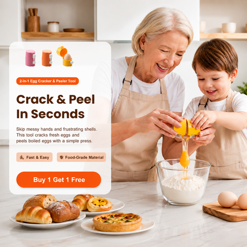 🔥🔥🔥Limited-time 😮‍💨 Buy 1 Get 1 Free ！！！🍳 Quick Egg Cracker Tool – Open Hundreds Of Eggs Faster & Cleaner 🔥