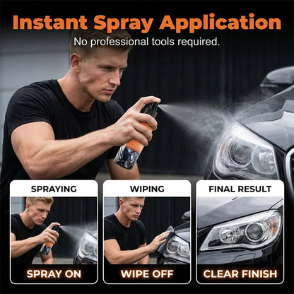 ⏳LAST DAY DEAL — BUY 1 GET 1 FREE!  – Professional Headlight Restoration Spray Kit🔥